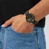 VERSACE - THEROS - 42 MM LEATHER STRAP  - VEDX00419 şəkil