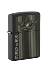 Zippo | Black Matte | Queen Of Bud Pinstripes | 46683