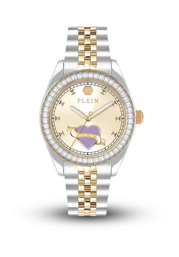 PHILIPP PLEIN - PLEIN VALENTINE - GOLD CRYSTAL HEART - PW2BA0925 şəkil