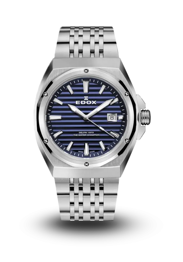 Edox | Delfin The Original | 1973 Date-Gents | 53032-3M-BUIN şəkil