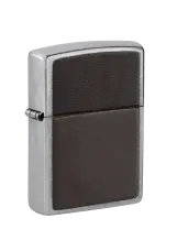 Zippo | Street Chrome | Brown Leather Emblem | 46782
