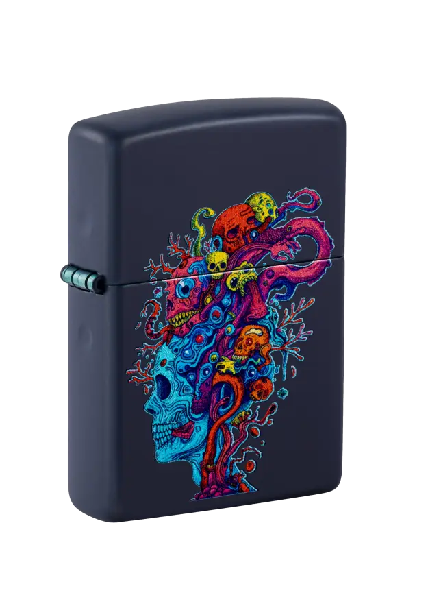 Zippo | Navy Matte | Skull Reef | 46958 image