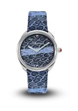 FERRAGAMO - CUIR - LADY STRAP TEAL QUARTZ - SFNE00119 FERRAGAMO - CUIR - LADY STRAP TEAL QUARTZ - SFNE00119