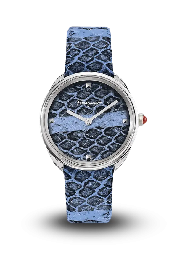 FERRAGAMO - CUIR - LADY STRAP TEAL QUARTZ - SFNE00119  şəkil