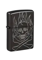 Zippo | High Polish Chrome | Flaming Skull | 46930