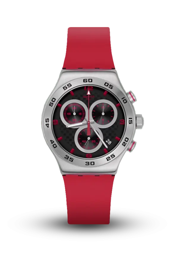SWATCH - THE SEPTEMBER COLLECTION - CRIMSON CARBONIC RED - YVS524  şəkil