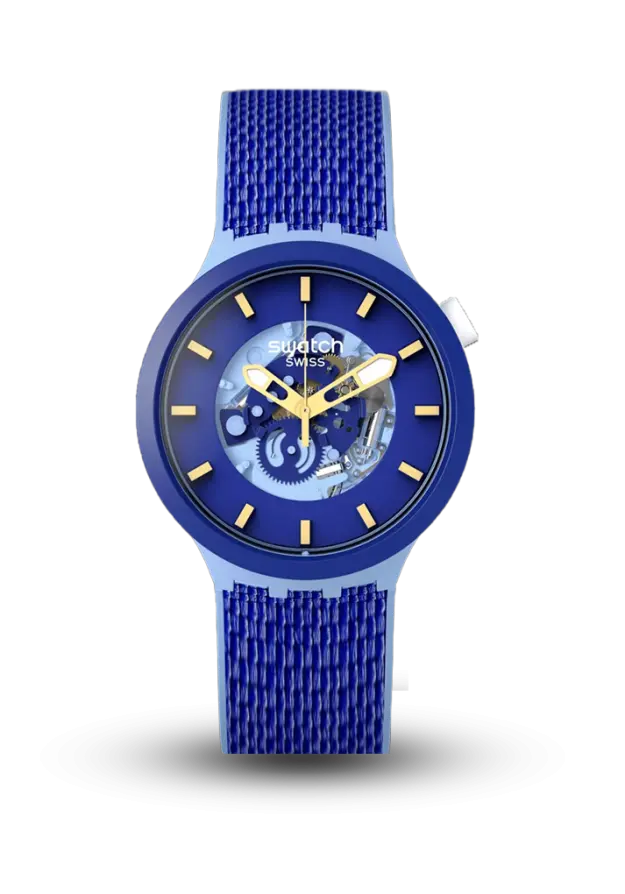 SWATCH - BIG BOLD - AZURE BLUE DAZE - SB05N105 şəkil
