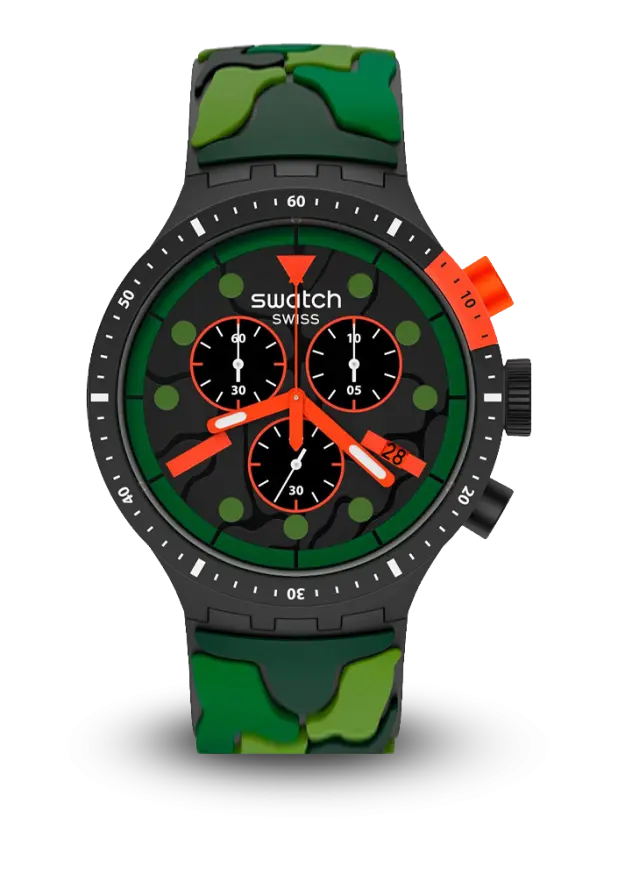 SWATCH - BIG BOLD - AZURE BLUE DAZE - SB02B409 şəkil