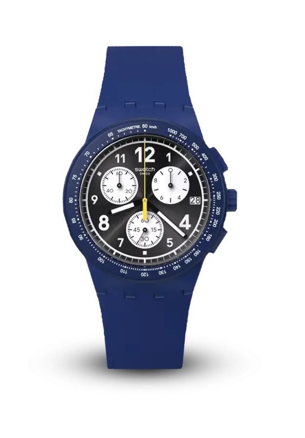 SWATCH - THE NOVEMBER COLLECTION - NOTHING BASIC ABOUT BLUE - SUSN418 şəkil