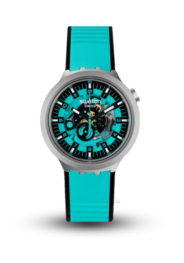 SWATCH - BIG BOLD - AZURE BLUE DAZE - SB07S111 şəkil