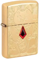 Zippo | High Polish Brass | Lucky Cat | 49802