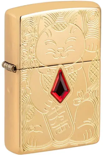 Zippo | High Polish Brass | Lucky Cat | 49802 image