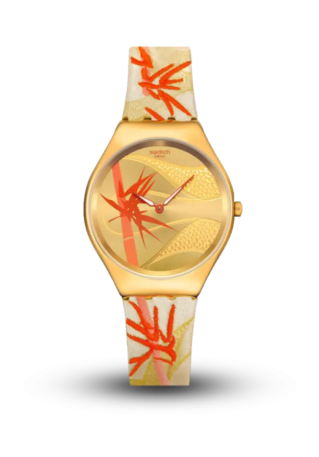 SWATCH - SKIN - YEAR OF THE SNAKE - GOLDEN RED BAMBOO - SYXZ105 şəkil