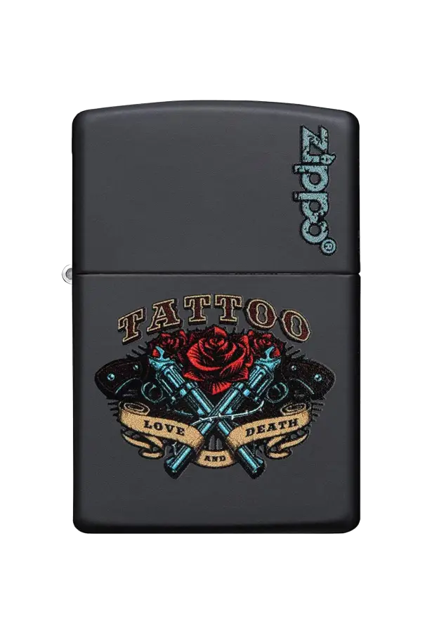 Zippo | Black Matte | Tattoo | 48093 şəkil