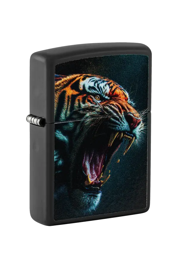 Zippo | Black Matte | Tiger | 46241 şəkil