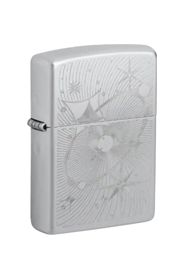 Zippo | Satin Chrome | Atomic Cosmos | 46724 şəkil