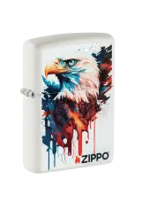 Zippo | White Matte | Painted Eagle | 46692