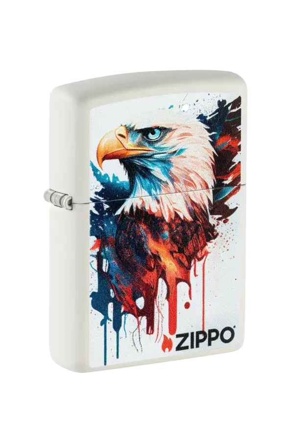 Zippo | White Matte | Painted Eagle | 46692 şəkil