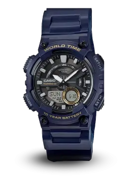 CASIO GENERAL - WORLD TIME - WORLD TIME - AEQ-110W-2AVDF