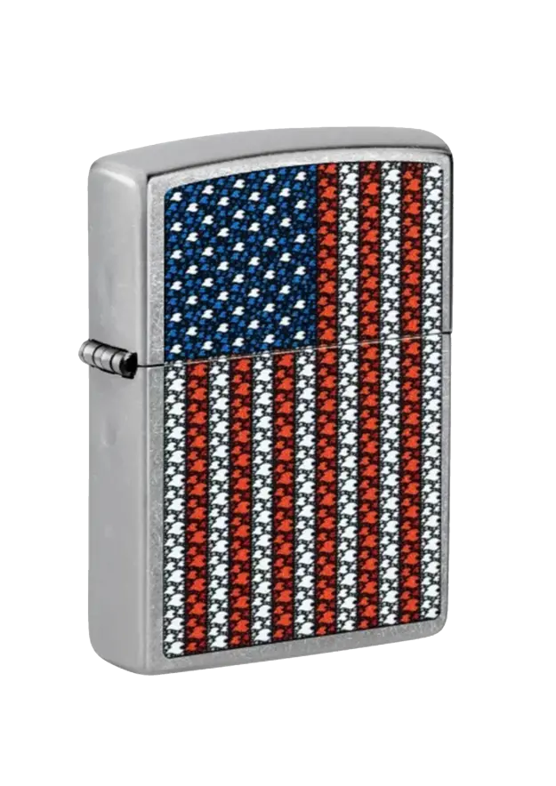 Zippo | Street Chrome | Flame Spangled | 46844 şəkil