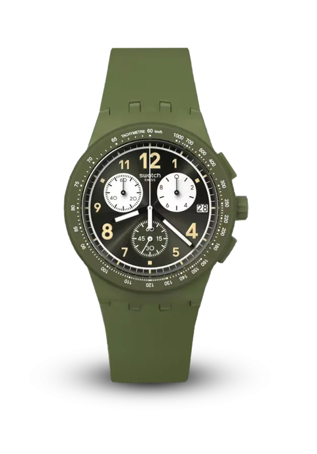 SWATCH - THE NOVEMBER COLLECTION - NOTHING BASIC ABOUT GREEN - SUSG406 şəkil