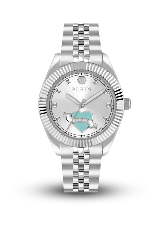 PHILIPP PLEIN - PLEIN VALENTINE - SILVER TURQUOISE HEART - PW2BA1125 şəkil