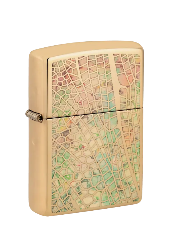Zippo | High Polish Brass | Dragonfly Wing | 46006 şəkil