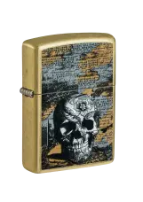 Zippo | Street Brass | Floral Skull | 46577