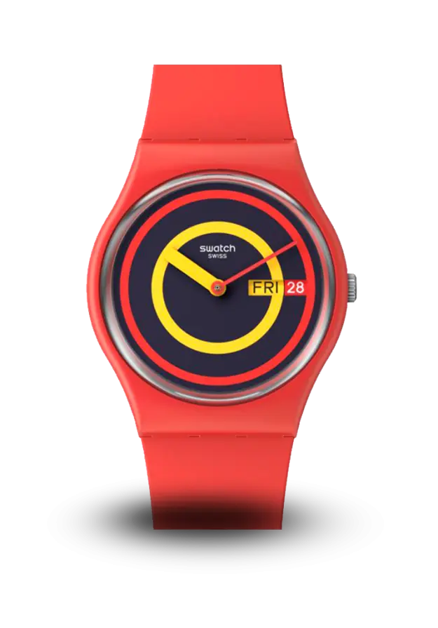 SWATCH - THE JANUARY COLLECTION - SWATCH CONCENTRIC RED - SO28R702  şəkil