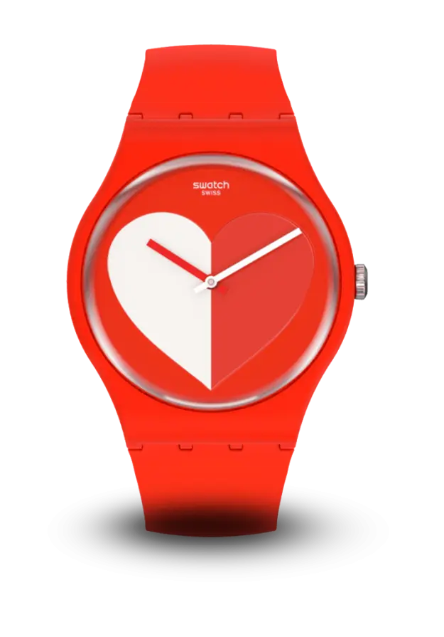 SWATCH - VALENTINE'S DAY - HALF <3 WHITE - SO29Z112  şəkil