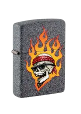 Zippo | Iron Stone | Flaming Skull | 46933