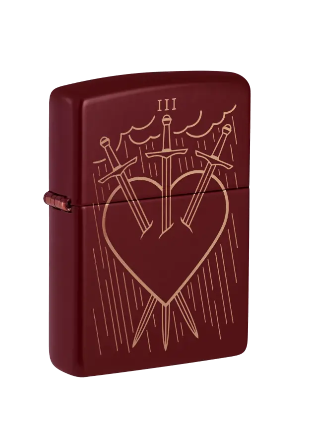 Zippo | Lazer Engravel | Three Of Swords | 46723 şəkil