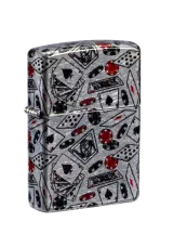 Zippo | Tumbled Chrome | Let The Chips Fall | 47157