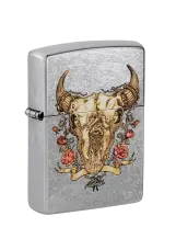 Zippo | Lighters | Rick Rietveld Bull Skull Design | 48559