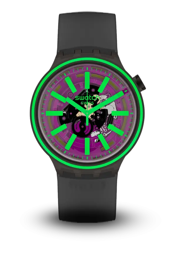 SWATCH - BIG BOLD - AZURE BLUE DAZE - SO27B113 şəkil