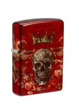 Zippo | Tumbled Brass | Skull Heraldry | 47132