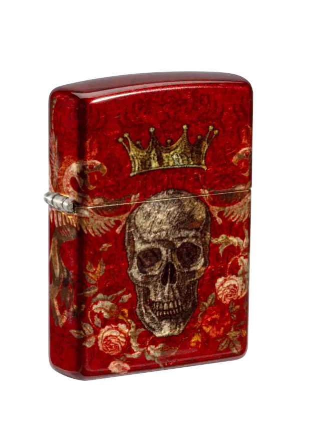 Zippo | Tumbled Brass | Skull Heraldry | 47132 image
