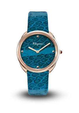 FERRAGAMO - CUIR - LADY STRAP TEAL QUARTZ - SFAY00319 
