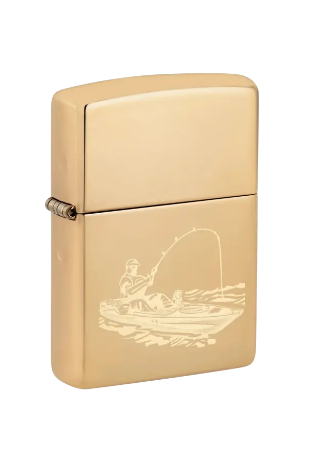 Zippo | High Polish Brass | Fisherman In Boat | 48862 şəkil