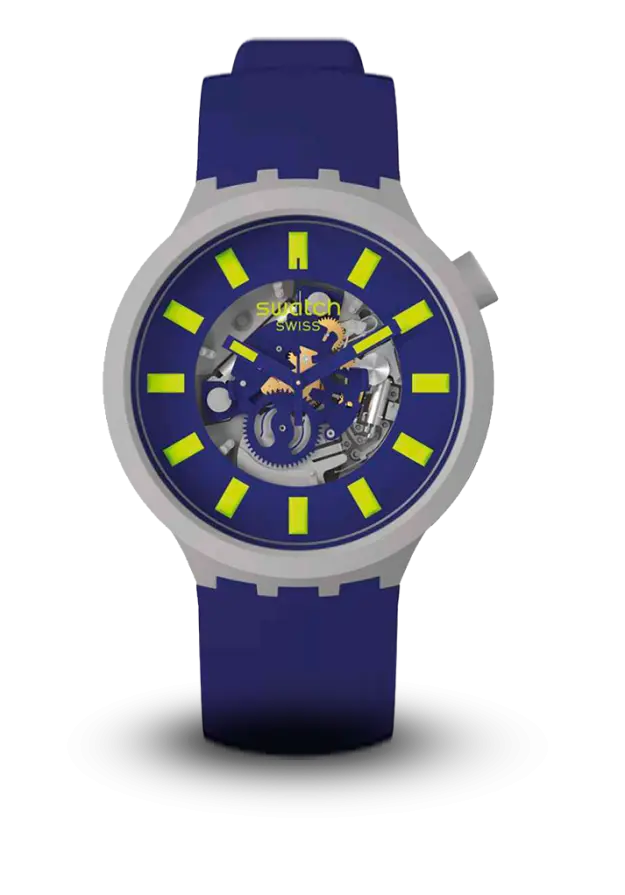 SWATCH - BIG BOLD - AZURE BLUE DAZE - SB03M103 şəkil
