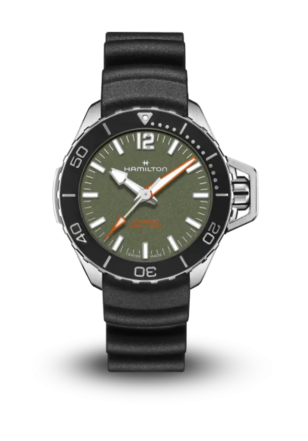 HAMILTON - KHAKI NAVY - FROGMAN AUTO - H77455360  şəkil