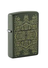 Zippo | Green Matte | Floral Mandala | 47007