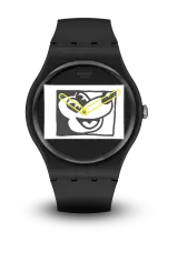 SWATCH - ORIGINALS - KEITH HARING - MICKEY SUR NOIR - SUOZ337 SWATCH - ORIGINALS - KEITH HARING - MICKEY SUR NOIR - SUOZ337