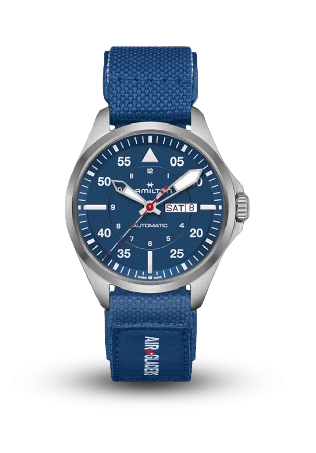 HAMILTON - KHAKI AVIATION - PILOT DAY DATE AUTO - H64655941  şəkil