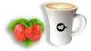 Latte Çiyələkli | Böyük | VMF Kafe şəkil