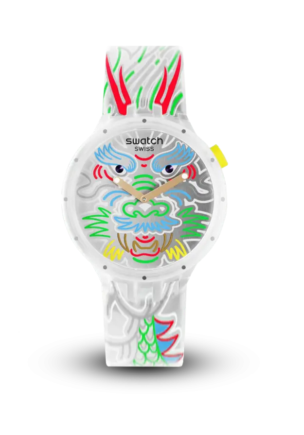 SWATCH - YEAR OF THE DRAGON - DRAGON IN CLOUD - SB05Z102 şəkil
