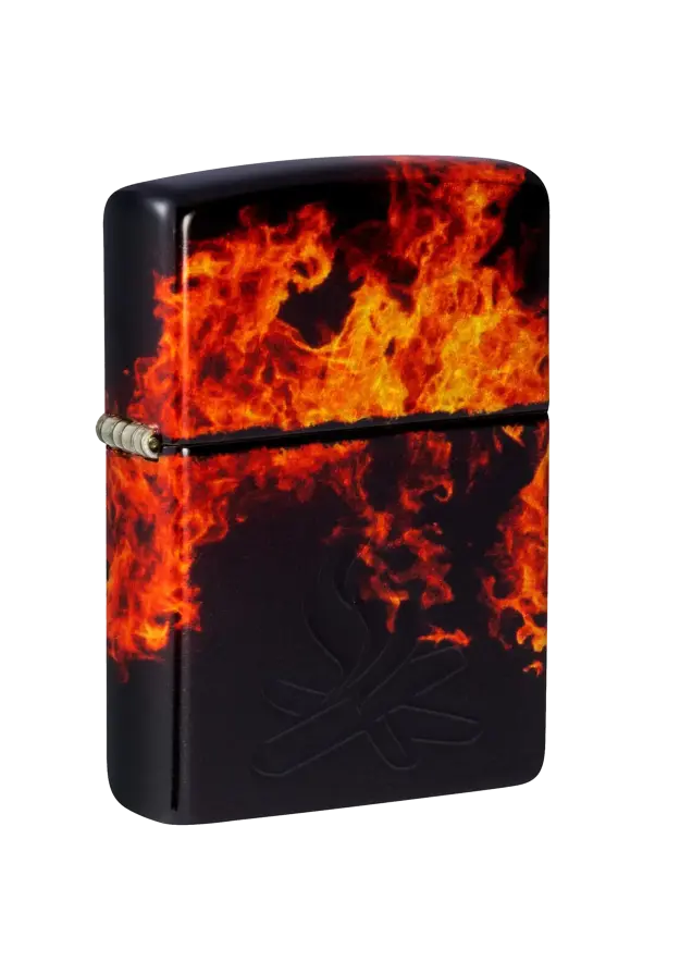 Zippo | Tumbled Brass | Fusion Inferno Design | 46389 şəkil