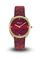 FERRAGAMO - CUIR - LADY STRAP RED QUARTZ - SFAY00219 FERRAGAMO - CUIR - LADY STRAP RED QUARTZ - SFAY00219