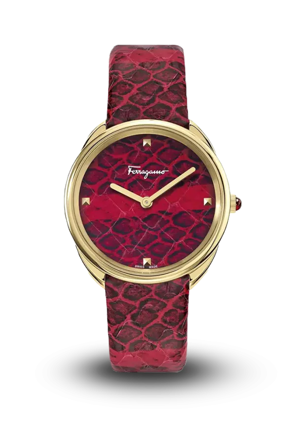 FERRAGAMO - CUIR - LADY STRAP RED QUARTZ - SFAY00219  şəkil