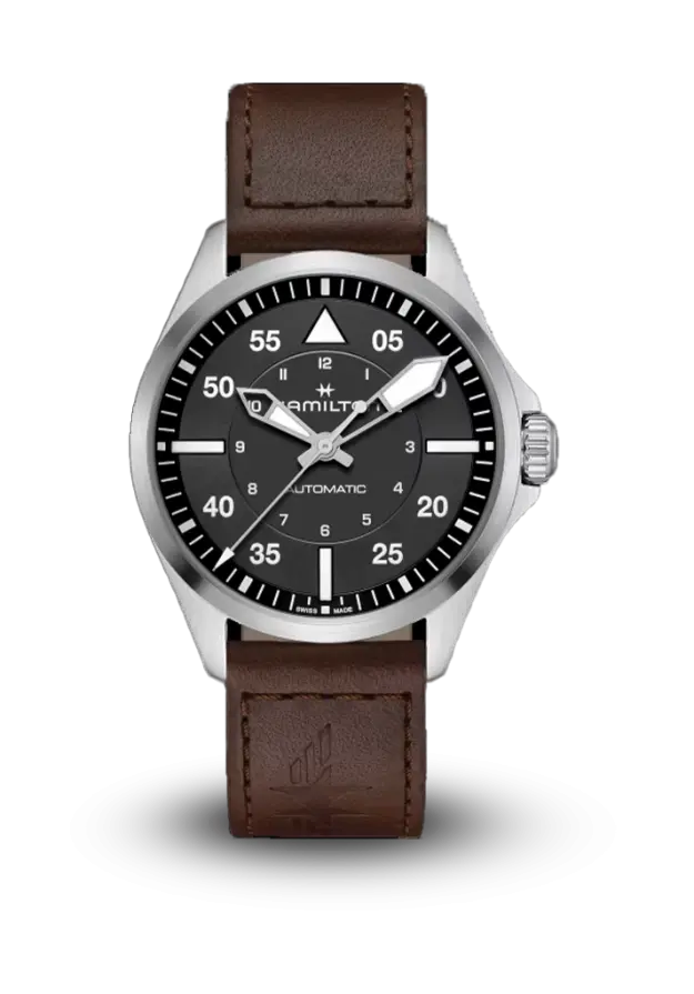 HAMILTON - KHAKI AVIATION - PILOT AUTO - H76305530  şəkil